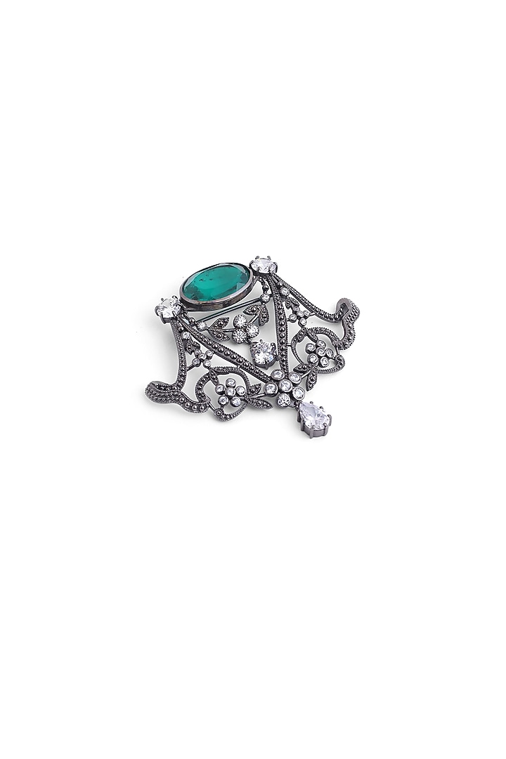 Grey Brass Brooch by Cosa Nostraa at Pernia's Pop Up Shop