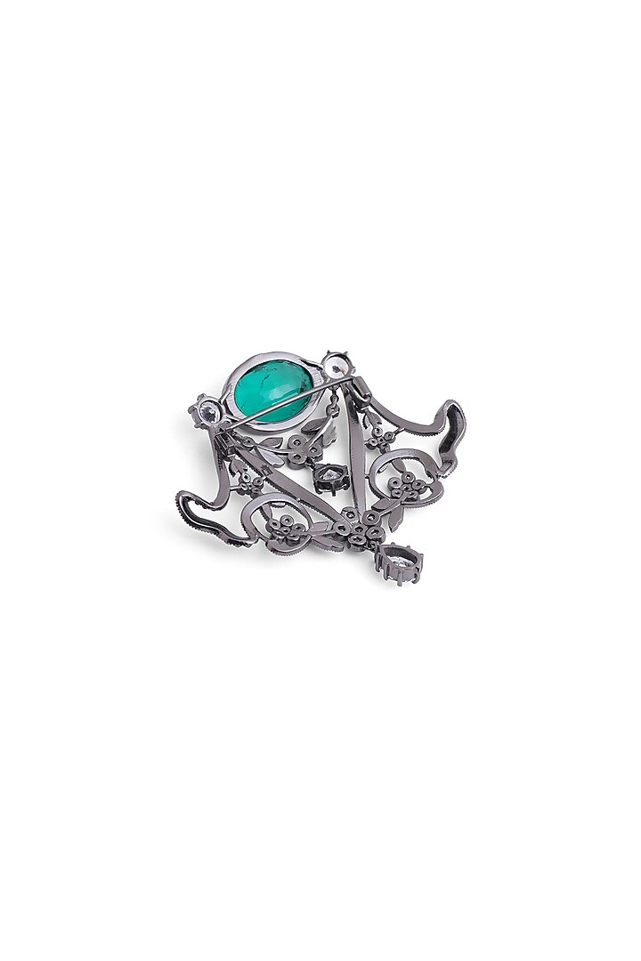 Grey Brass Brooch by Cosa Nostraa at Pernia's Pop Up Shop