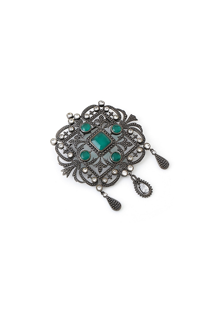 Grey Brass Brooch by Cosa Nostraa at Pernia's Pop Up Shop