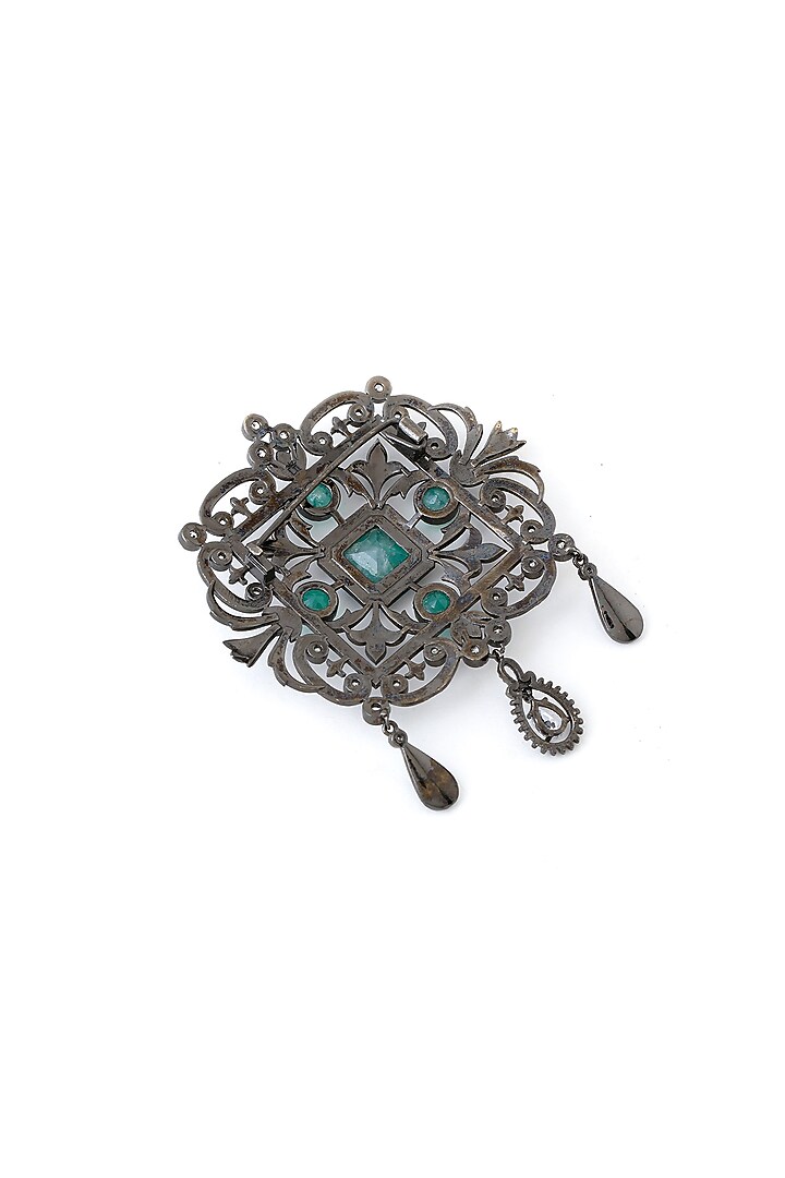 Grey Brass Brooch by Cosa Nostraa at Pernia's Pop Up Shop