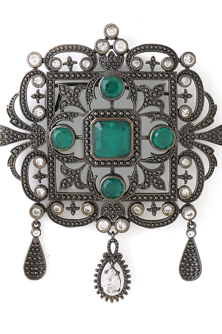 Grey Brass Brooch by Cosa Nostraa at Pernia's Pop Up Shop