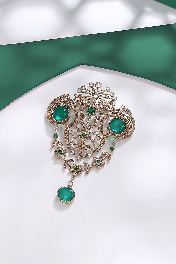 Gold Brass Brooch by Cosa Nostraa at Pernia's Pop Up Shop