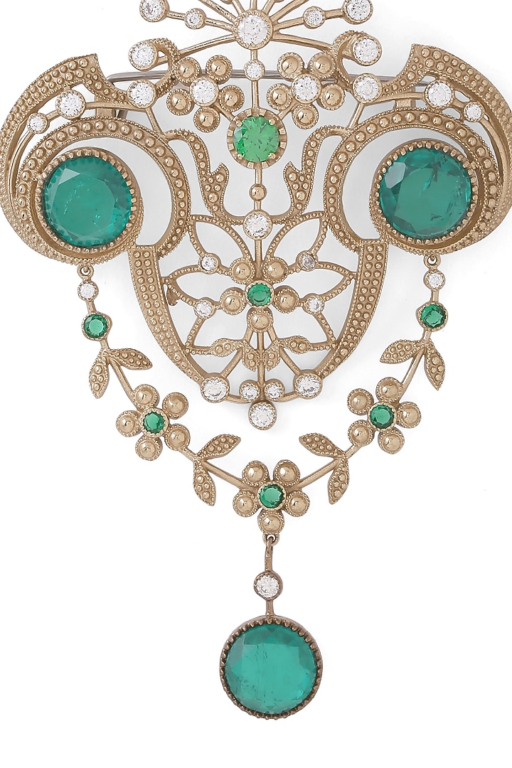 Gold Brass Brooch by Cosa Nostraa at Pernia's Pop Up Shop