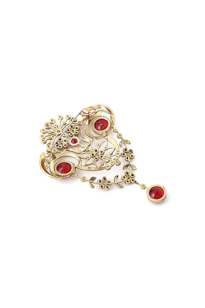 Gold Brass Brooch by Cosa Nostraa at Pernia's Pop Up Shop