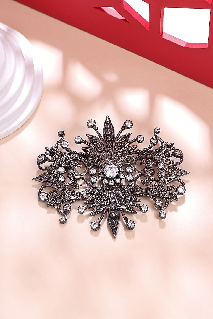 Grey Brass Brooch by Cosa Nostraa at Pernia's Pop Up Shop