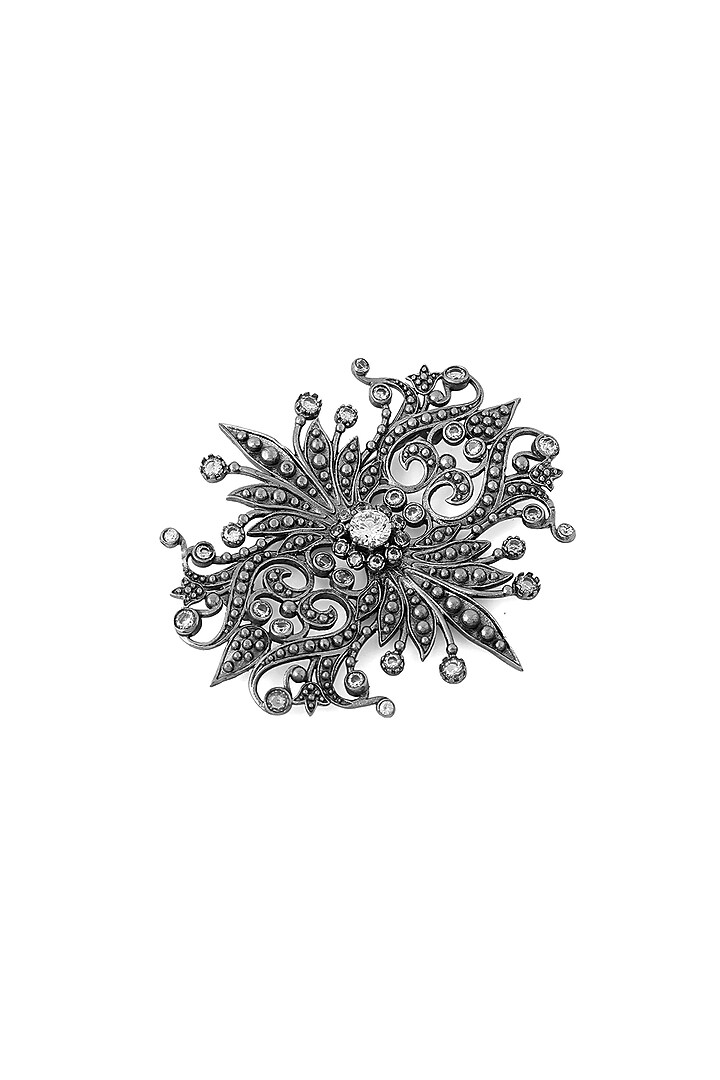 Grey Brass Brooch by Cosa Nostraa at Pernia's Pop Up Shop