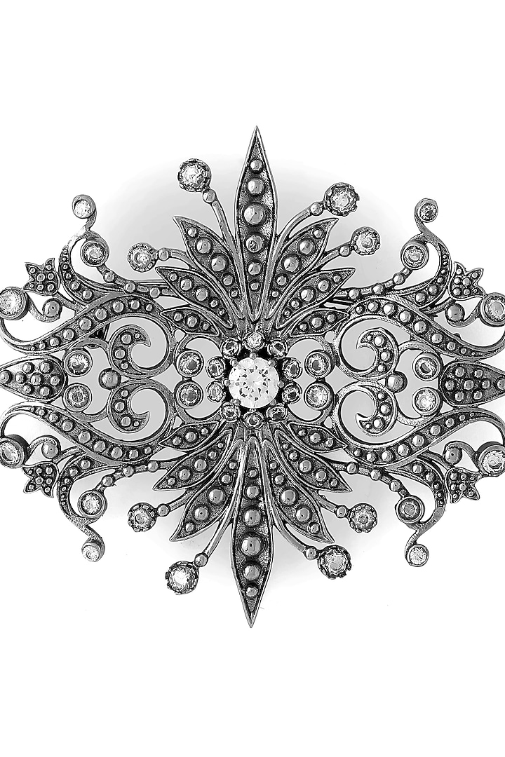 Grey Brass Brooch by Cosa Nostraa at Pernia's Pop Up Shop