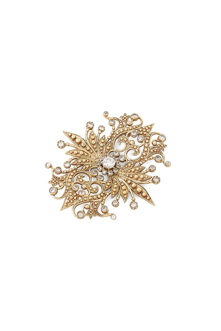 Gold Brass Brooch by Cosa Nostraa at Pernia's Pop Up Shop