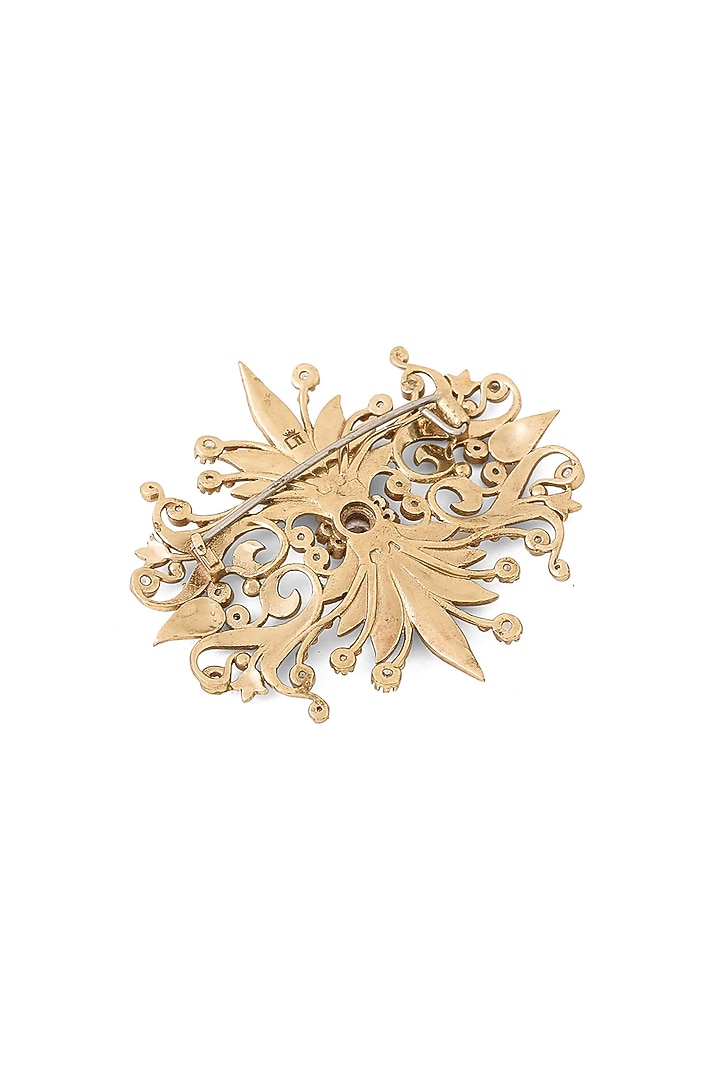Gold Brass Brooch by Cosa Nostraa at Pernia's Pop Up Shop