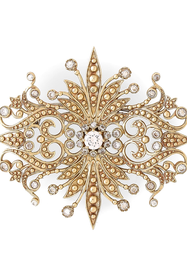 Gold Brass Brooch by Cosa Nostraa at Pernia's Pop Up Shop