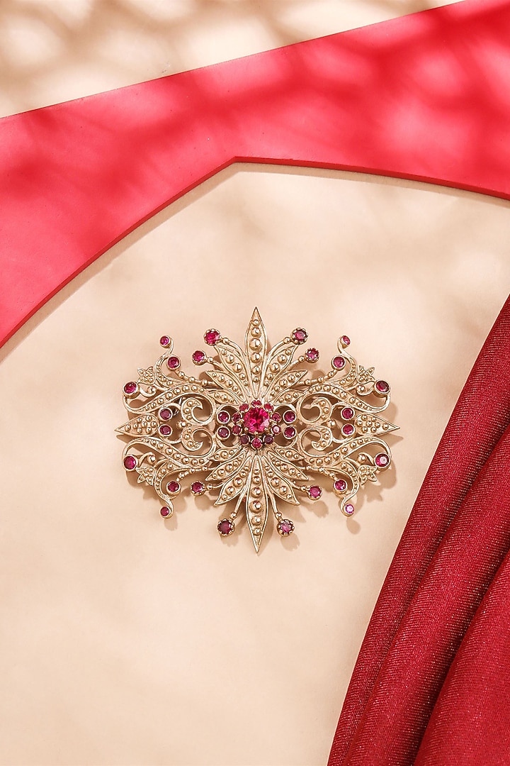 Gold Brass Brooch by Cosa Nostraa at Pernia's Pop Up Shop