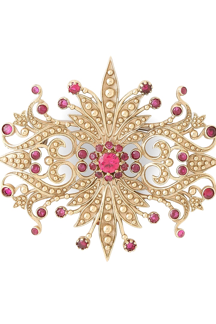 Gold Brass Brooch by Cosa Nostraa at Pernia's Pop Up Shop