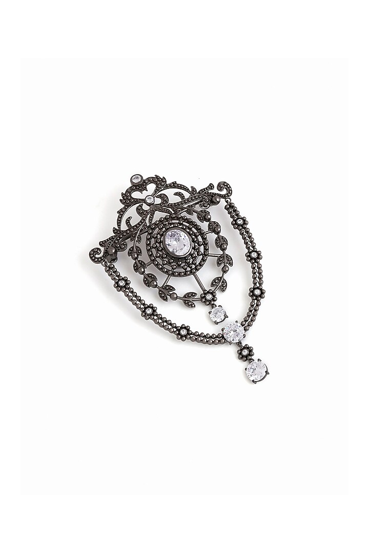 Grey Brass Brooch by Cosa Nostraa at Pernia's Pop Up Shop