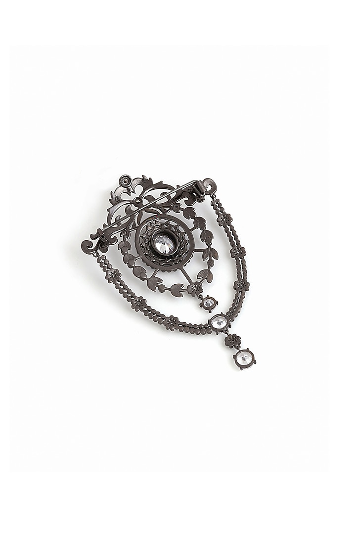 Grey Brass Brooch by Cosa Nostraa at Pernia's Pop Up Shop