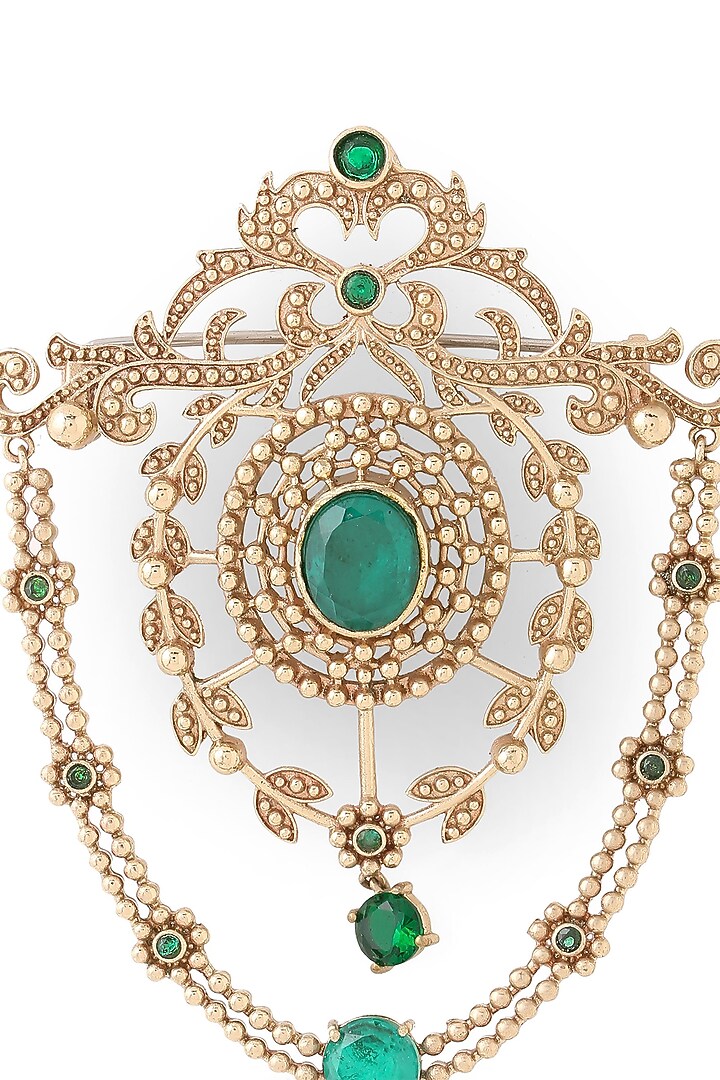 Gold Brass Brooch by Cosa Nostraa at Pernia's Pop Up Shop