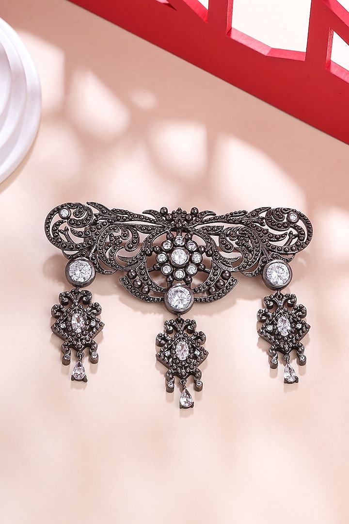 Grey Brass Brooch by Cosa Nostraa at Pernia's Pop Up Shop