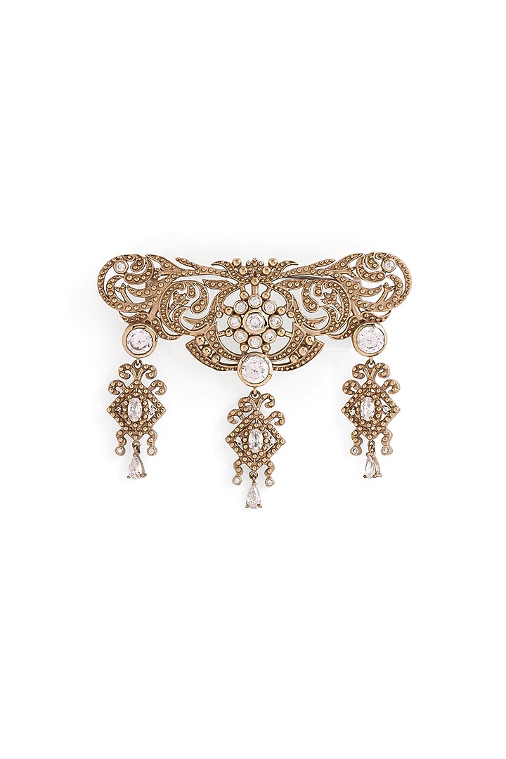 Gold Brass Brooch by Cosa Nostraa at Pernia's Pop Up Shop