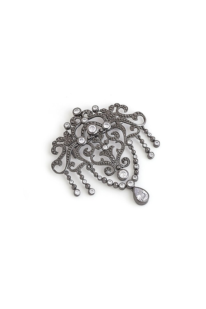 Grey Brass Brooch by Cosa Nostraa at Pernia's Pop Up Shop