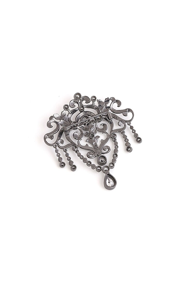 Grey Brass Brooch by Cosa Nostraa at Pernia's Pop Up Shop