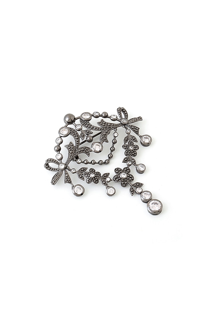 Grey Brass Brooch by Cosa Nostraa at Pernia's Pop Up Shop