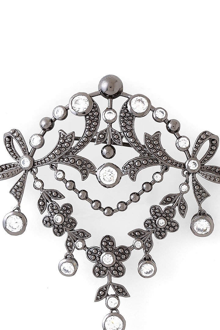 Grey Brass Brooch by Cosa Nostraa at Pernia's Pop Up Shop