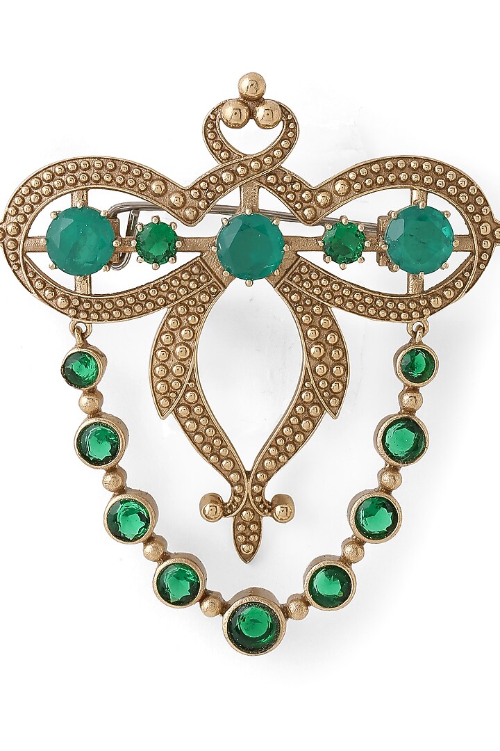 Gold Brass Brooch by Cosa Nostraa at Pernia's Pop Up Shop