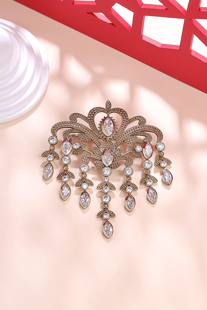 Gold Brass Brooch by Cosa Nostraa at Pernia's Pop Up Shop