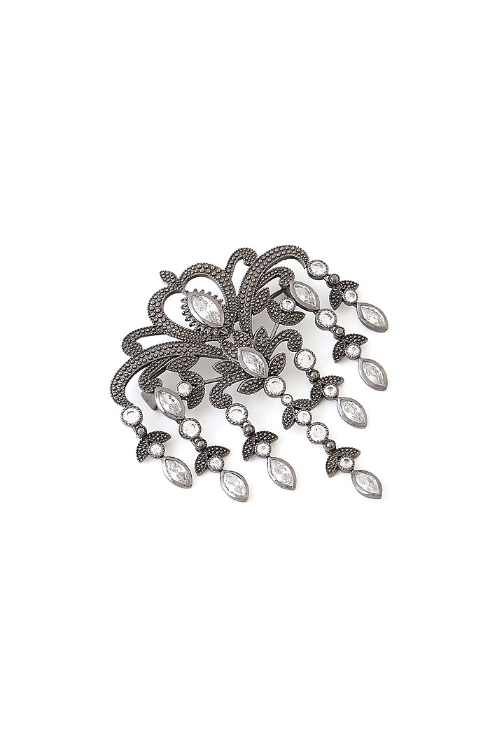 Grey Brass Brooch by Cosa Nostraa at Pernia's Pop Up Shop