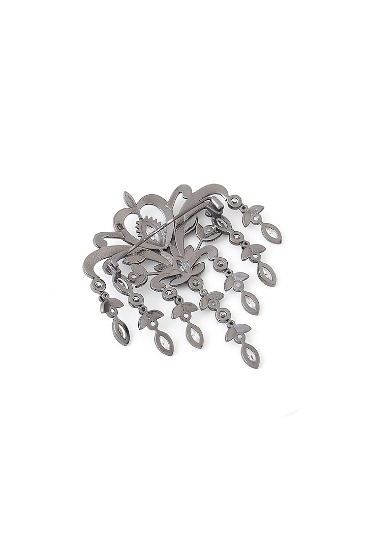 Grey Brass Brooch by Cosa Nostraa at Pernia's Pop Up Shop
