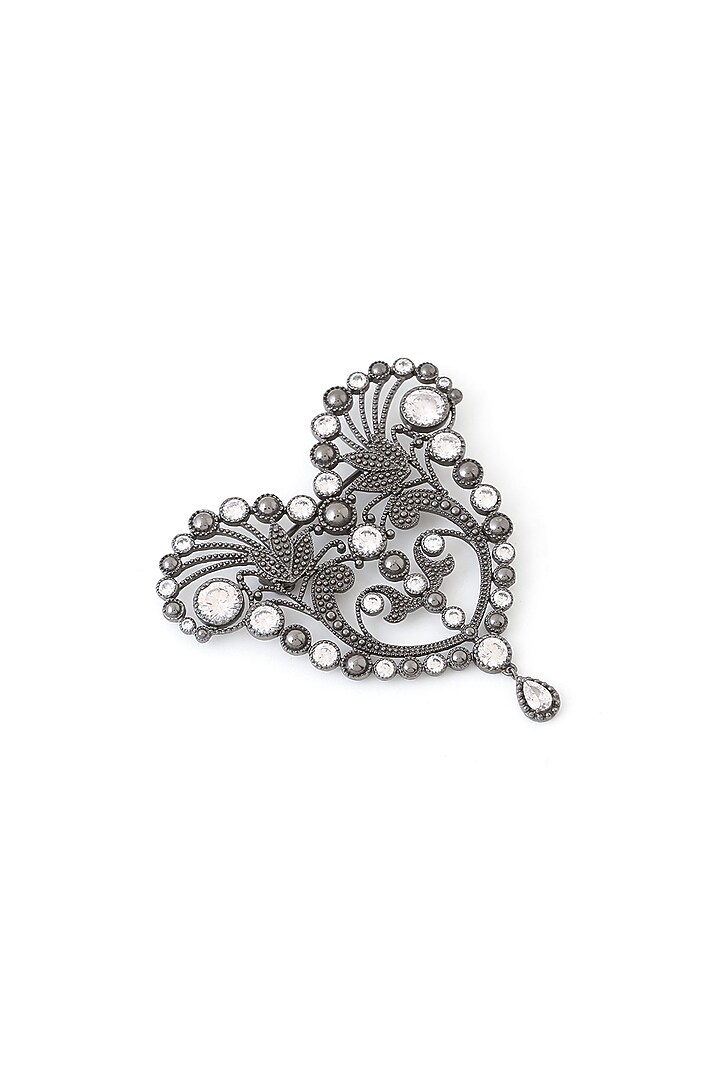 Grey Brass Brooch by Cosa Nostraa at Pernia's Pop Up Shop