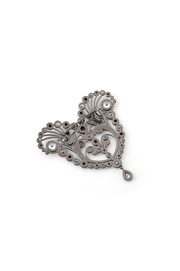 Grey Brass Brooch by Cosa Nostraa at Pernia's Pop Up Shop