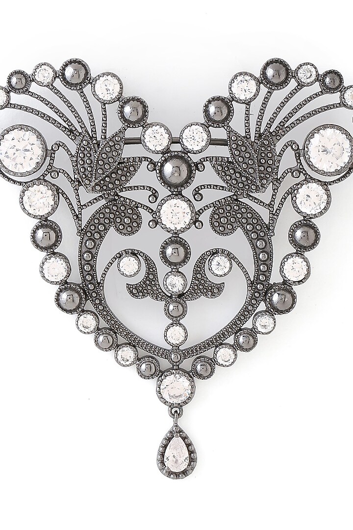 Grey Brass Brooch by Cosa Nostraa at Pernia's Pop Up Shop