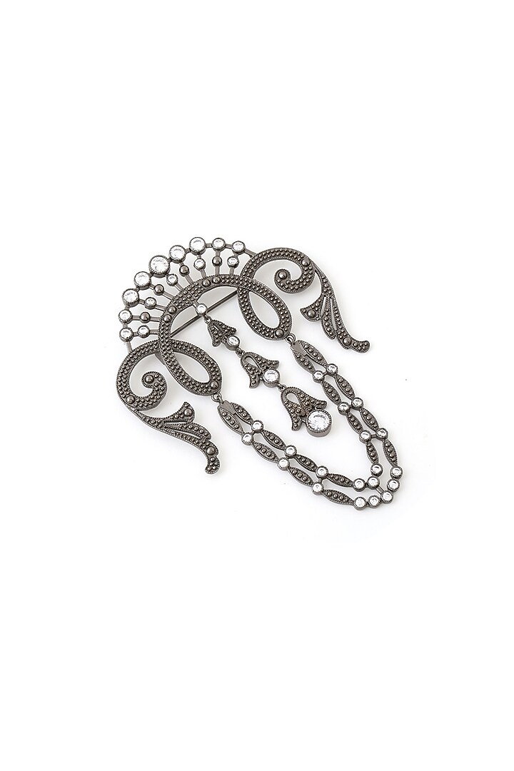 Grey Brass Brooch by Cosa Nostraa at Pernia's Pop Up Shop