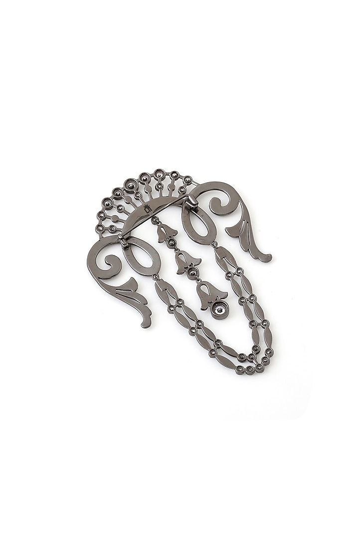 Grey Brass Brooch by Cosa Nostraa at Pernia's Pop Up Shop