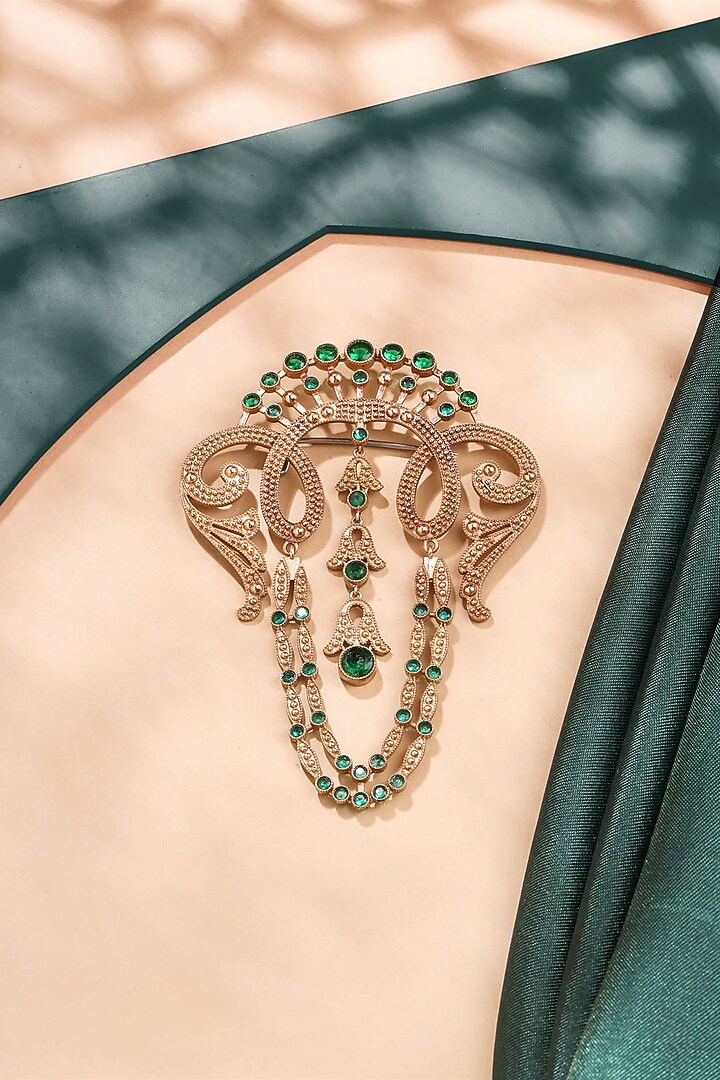 Gold Brass Brooch by Cosa Nostraa at Pernia's Pop Up Shop
