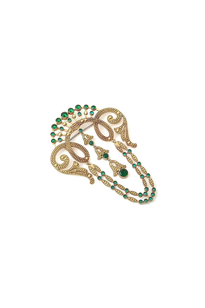Gold Brass Brooch by Cosa Nostraa at Pernia's Pop Up Shop