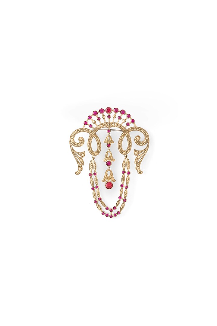 Gold Brass Brooch by Cosa Nostraa at Pernia's Pop Up Shop