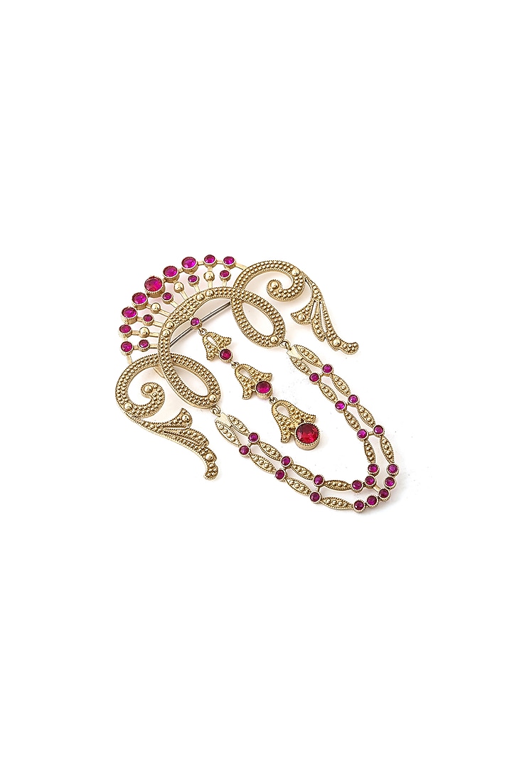 Gold Brass Brooch by Cosa Nostraa at Pernia's Pop Up Shop