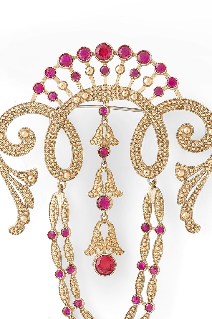 Gold Brass Brooch by Cosa Nostraa at Pernia's Pop Up Shop