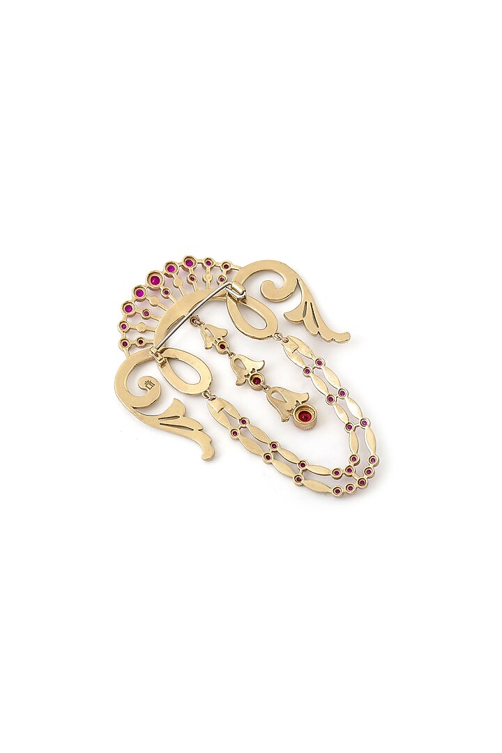 Gold Brass Brooch by Cosa Nostraa at Pernia's Pop Up Shop