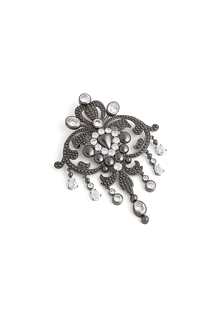 Grey Brass Brooch by Cosa Nostraa at Pernia's Pop Up Shop