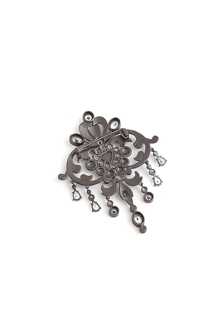 Grey Brass Brooch by Cosa Nostraa at Pernia's Pop Up Shop