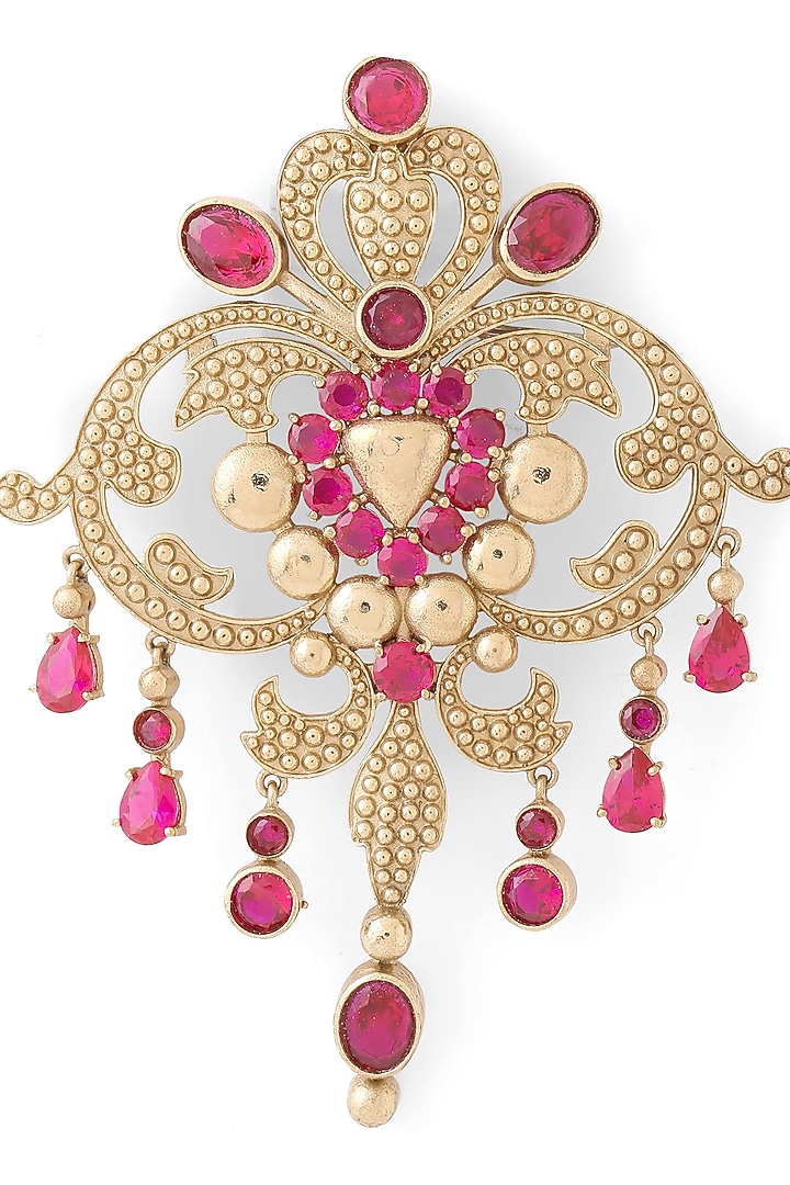 Gold Brass Brooch by Cosa Nostraa at Pernia's Pop Up Shop