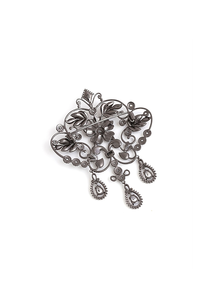 Grey Brass Brooch by Cosa Nostraa at Pernia's Pop Up Shop