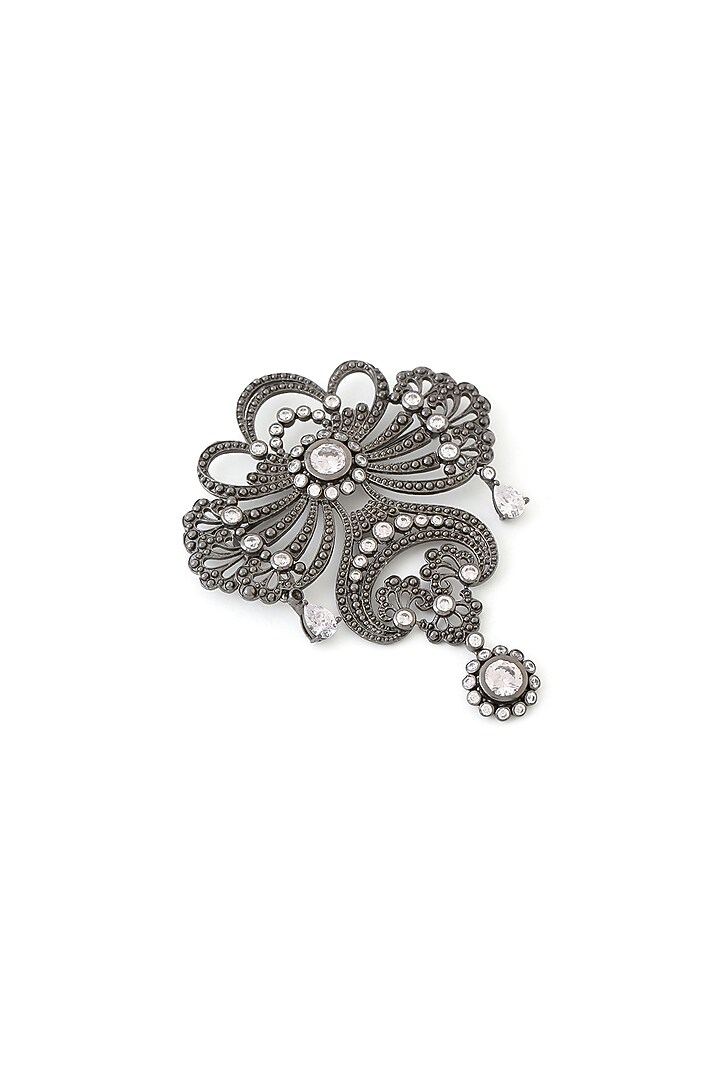 Grey Brass Brooch by Cosa Nostraa at Pernia's Pop Up Shop
