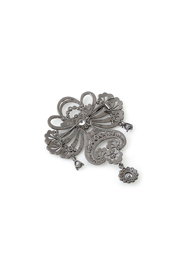 Grey Brass Brooch by Cosa Nostraa at Pernia's Pop Up Shop