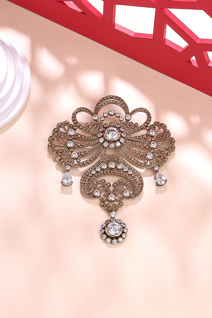 Gold Brass Brooch by Cosa Nostraa at Pernia's Pop Up Shop