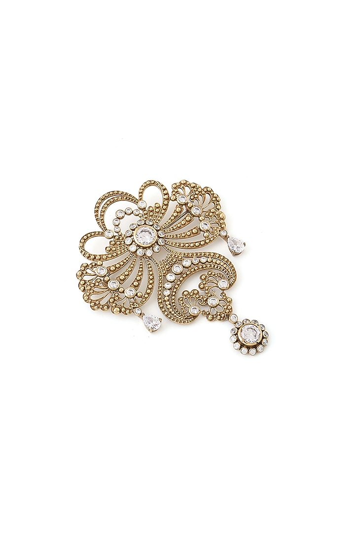 Gold Brass Brooch by Cosa Nostraa at Pernia's Pop Up Shop