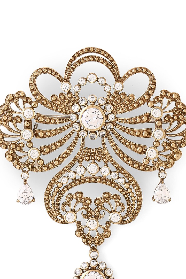 Gold Brass Brooch by Cosa Nostraa at Pernia's Pop Up Shop
