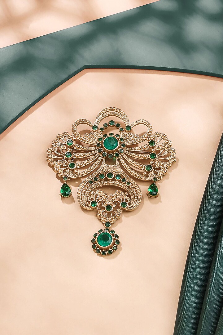 Gold Brass Brooch by Cosa Nostraa at Pernia's Pop Up Shop